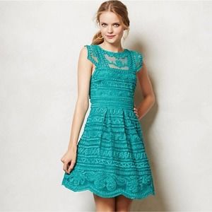 Anthropologie Yoana Baraschi New Light Teal Dress